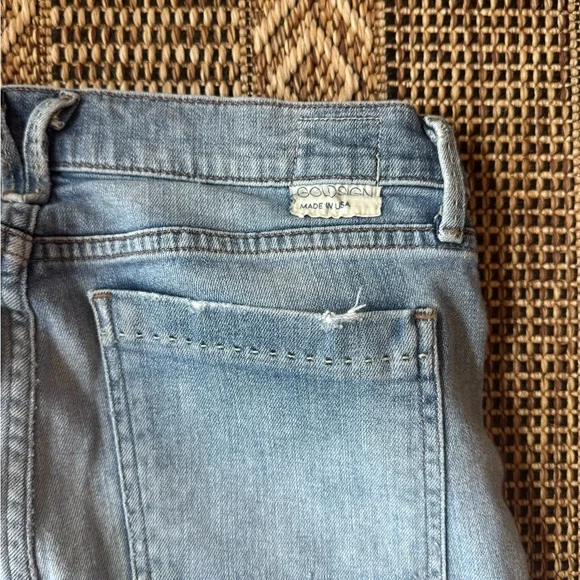 GOLDSIGN Distressed Flared Jeans w/ White Stitch Detail Size 29 - Picture 8 of 8